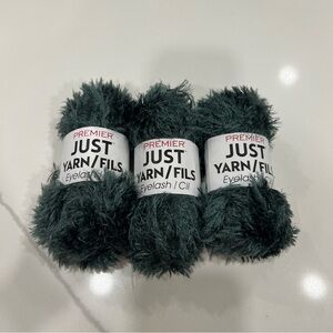 Premier Just Yarn Eyelash Yarn - Hunter (3 Skeins)